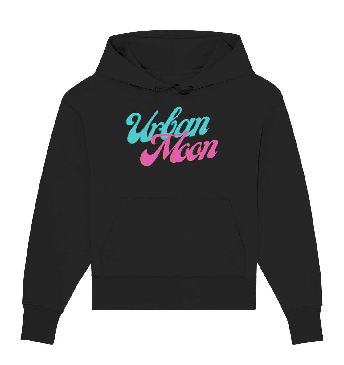 OVERSIZE HOODIE "URBAN MOON RETRO" - Organic Oversize Hoodie