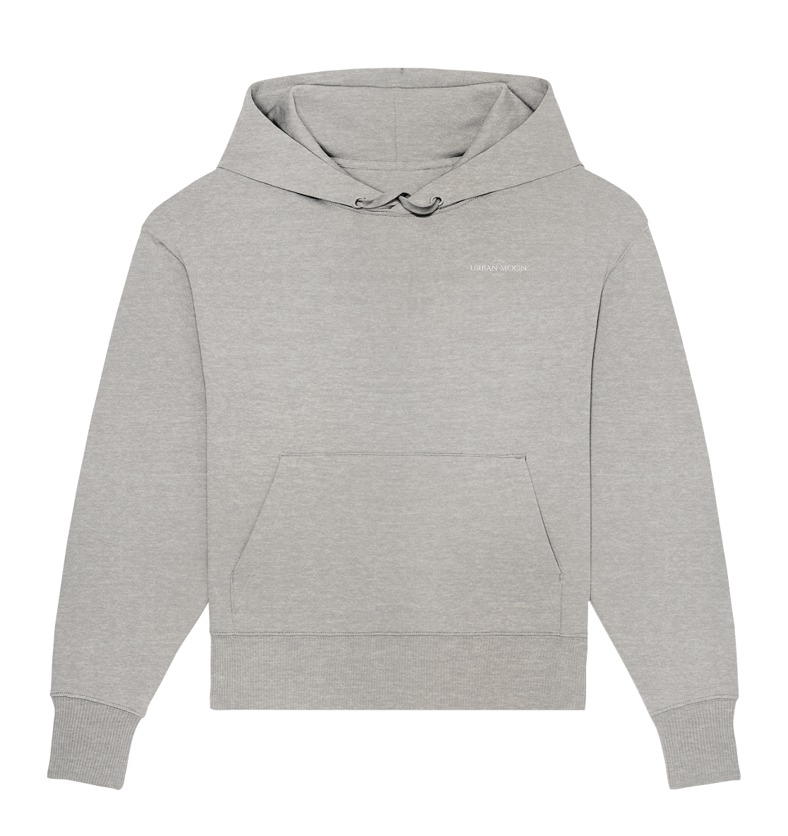 OVERSIZE HOODIE WITH BIG "UM" TRADEMARK WHITE - Organic Oversize Hoodie