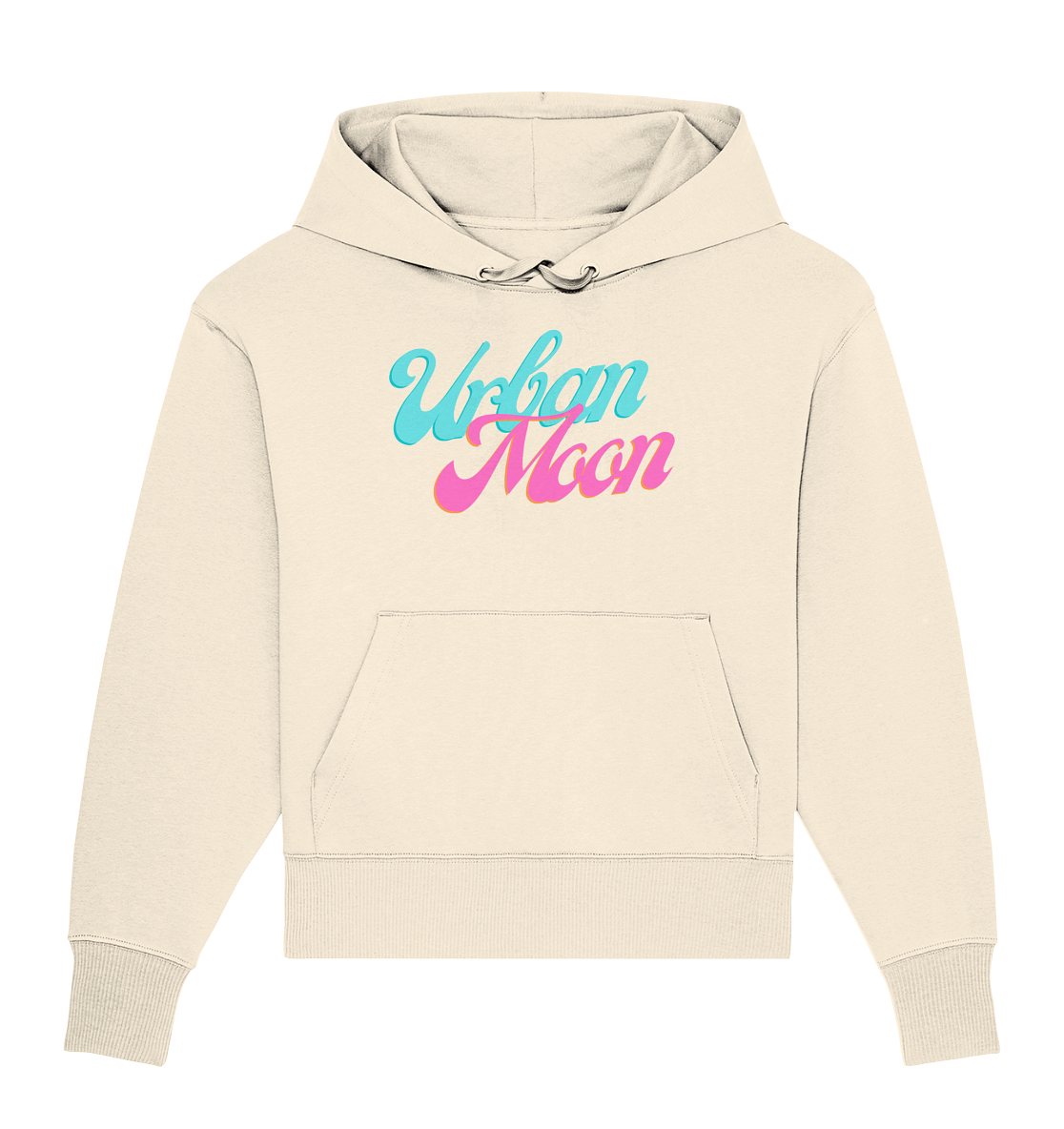 OVERSIZE HOODIE "URBAN MOON RETRO" - Organic Oversize Hoodie