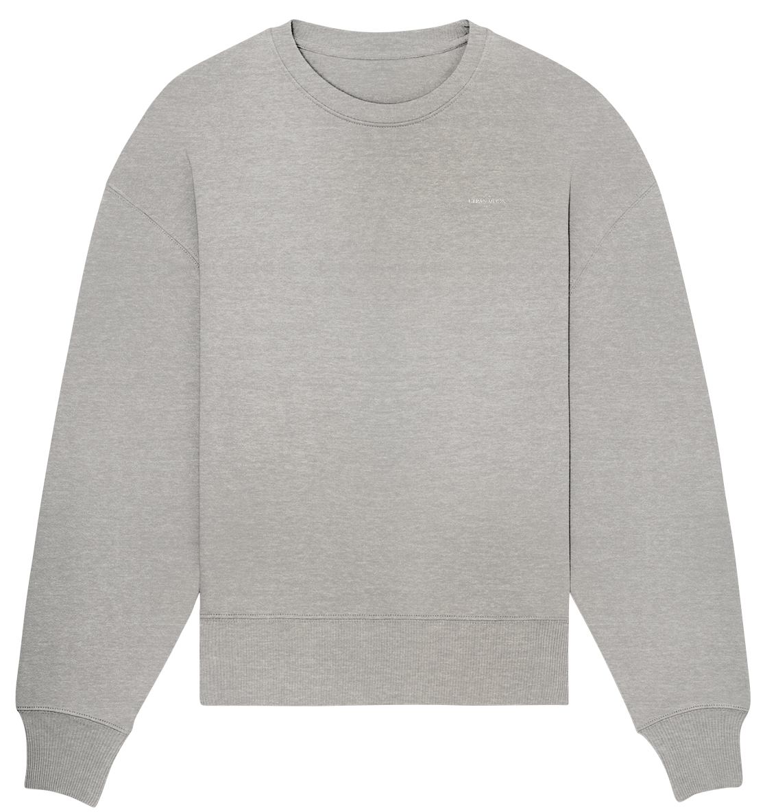 OVERSIZE SWEATSHIRT WITH BIG "UM" TRADEMARK WHITE - Organic Oversize Sweatshirt