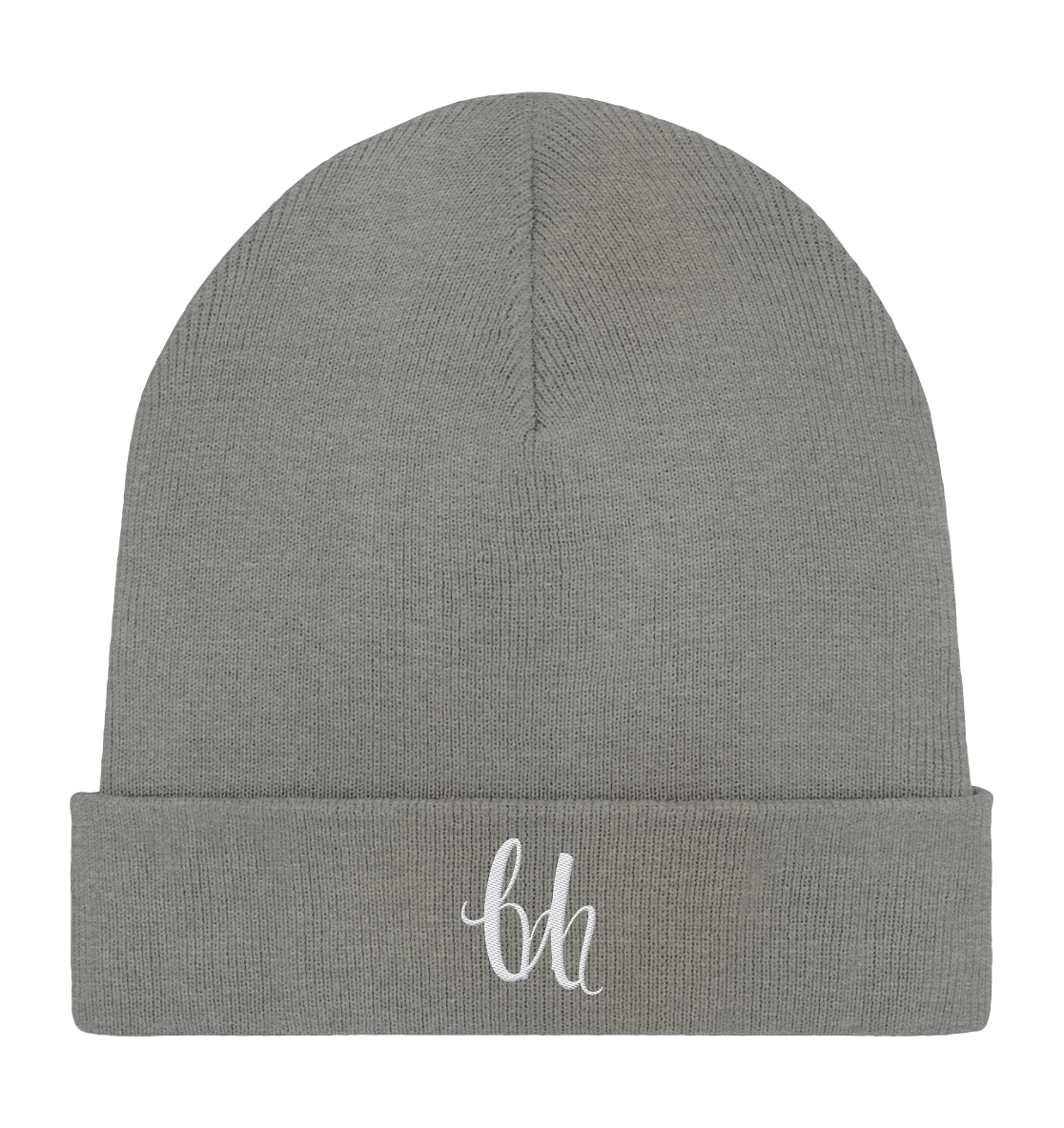 RIBBED BEANIE "UM" TRADEMARK WHITE EMPROIDERED